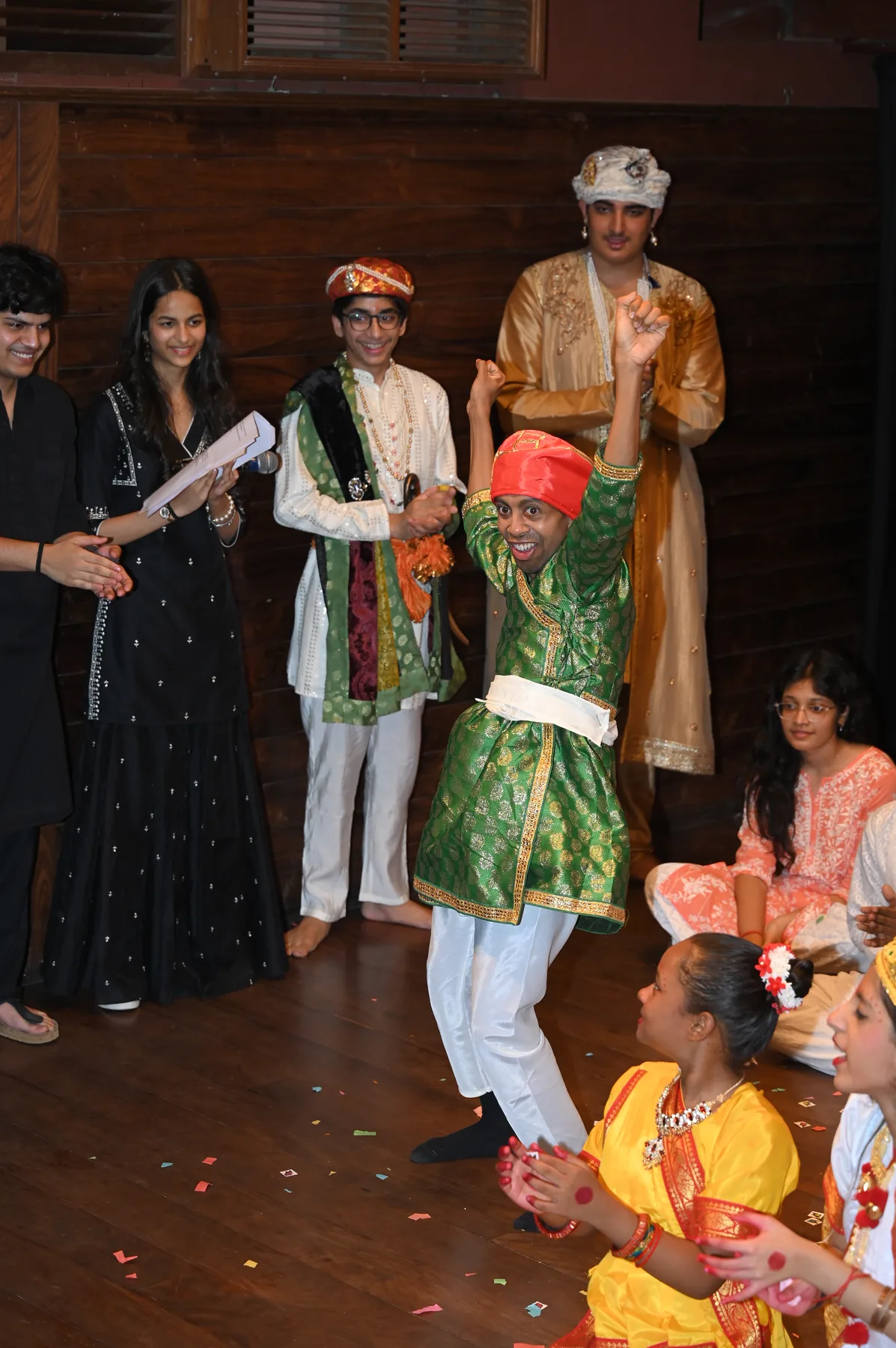 A performer celebrating during Project Junoon